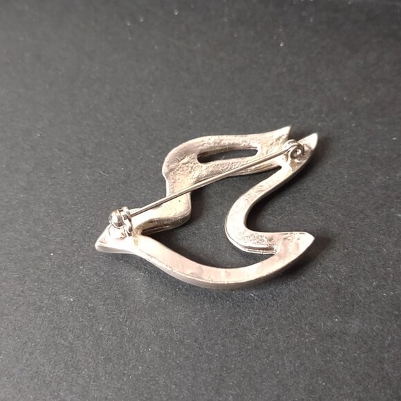 Silver Tone Metal Bird Brooch - Picture 8 of 8